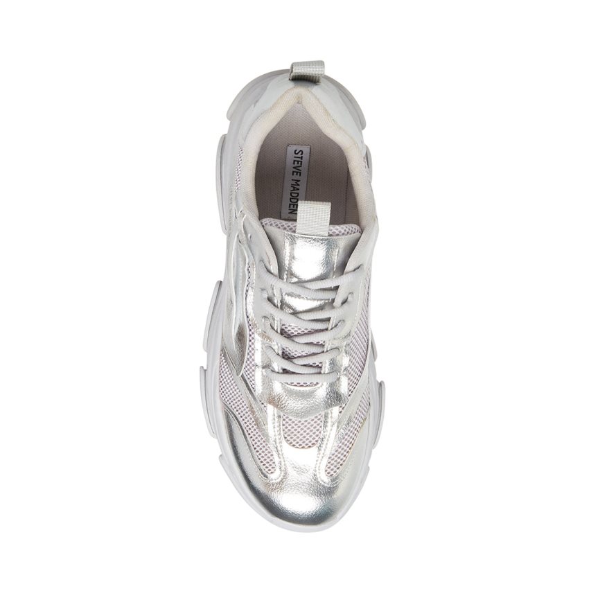 Silver Steve Madden Possess Men's Sneakers | PH 2134MHE